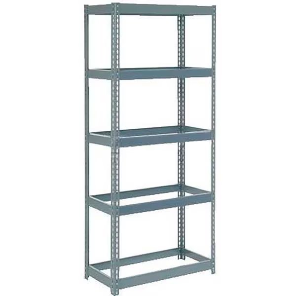 Extra Heavy Duty Shelving 36W x 12D x 84H With 5 Shelves, No Deck, Gray, Global Industrial, Mfr#: B2297231